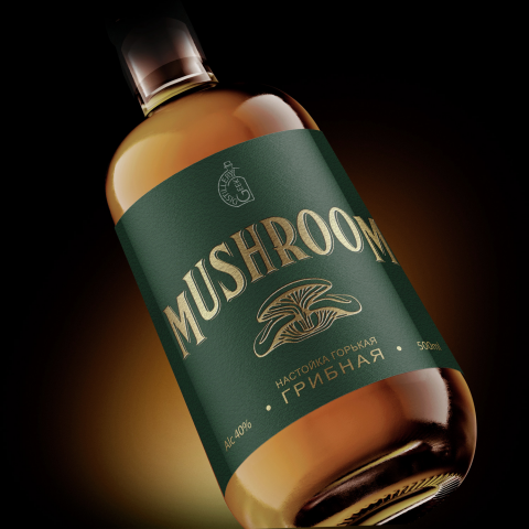 Дизайн этикетки "GD MUSHROOM"