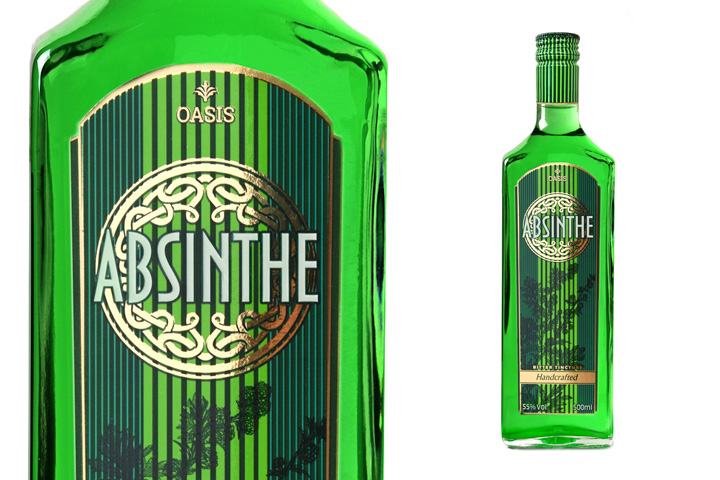 Дизайн этикетка "Absinthe Oasis"