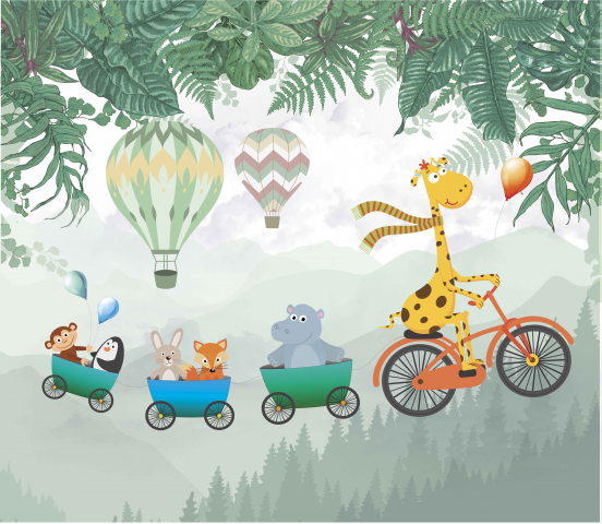 Коллаж- детская с жирафом