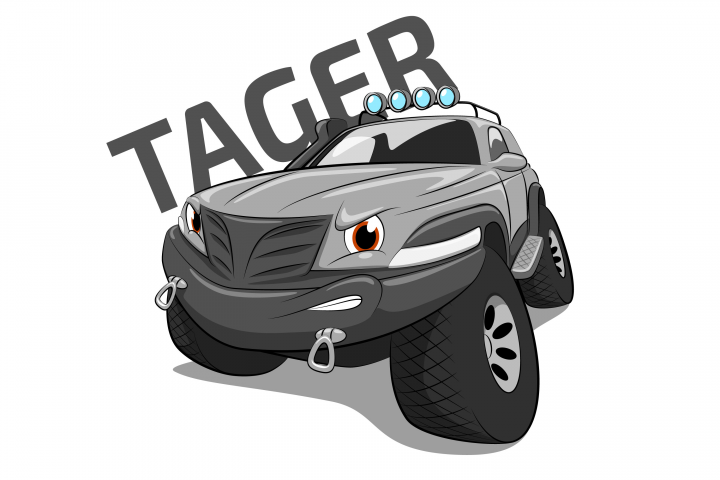 Мультяшный TAGER (вектор)