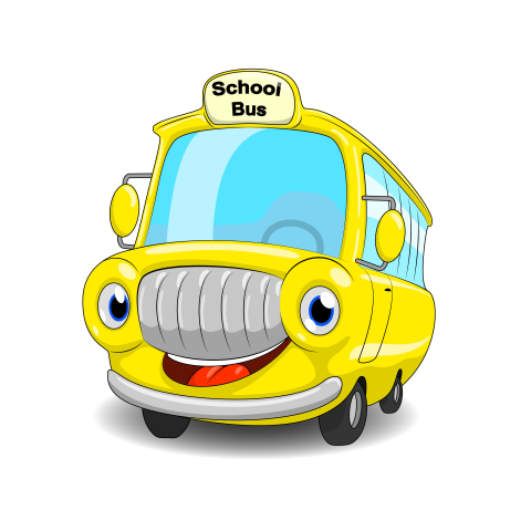 Мультяшный школьный автобус (вектор)