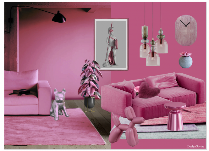 Pink punk art room