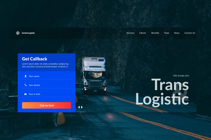 Logistic - Cайт транспортной компании