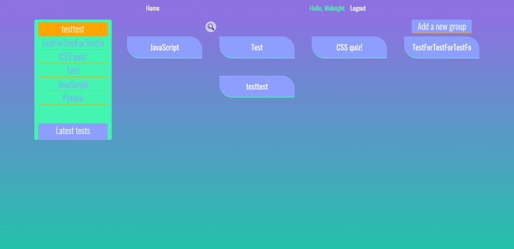 Веб-приложение с викторинами