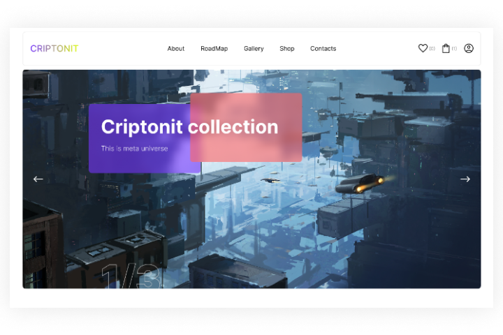 Разработка дизайна сайта "Criptonit - nft"