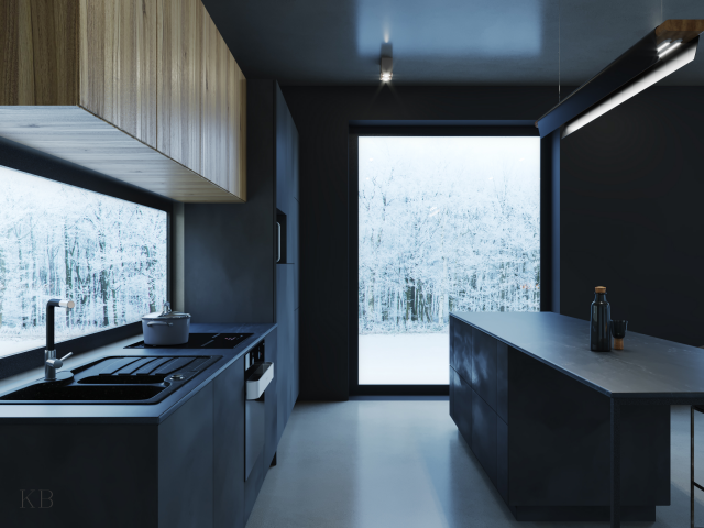 Black kitchen