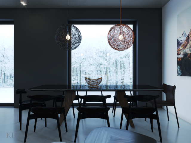Black kitchen
