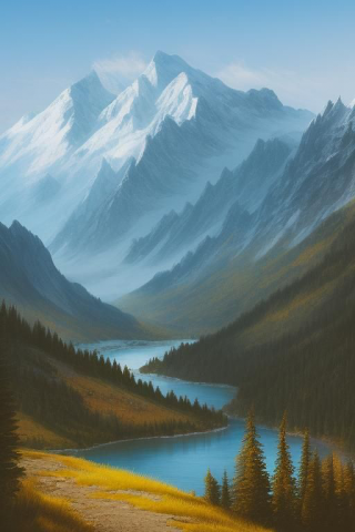 Горный пейзаж рисунок