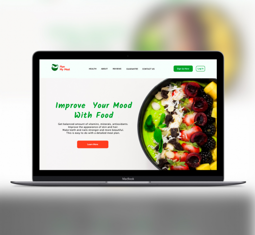Дизайн Лендинга для Программы питания