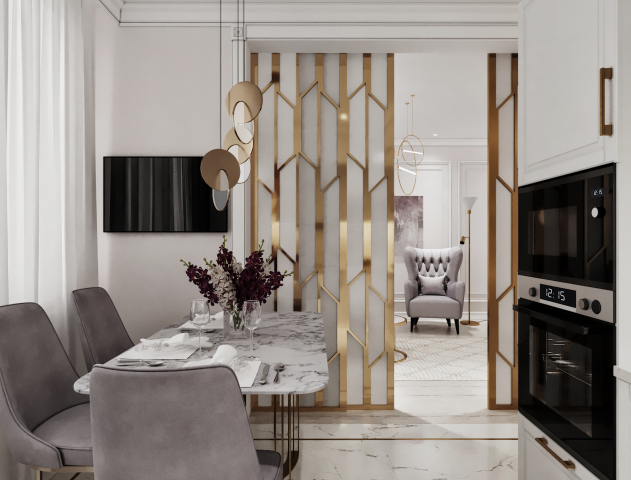 Дизайн кухни в стиле современной классики