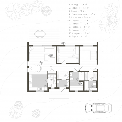 Жилой дом 98 м2, Московская область.