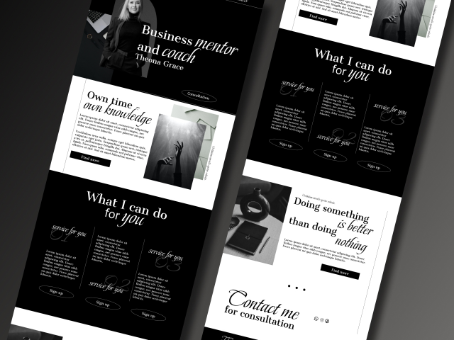 Лендинг для ментора / наставника / коуча