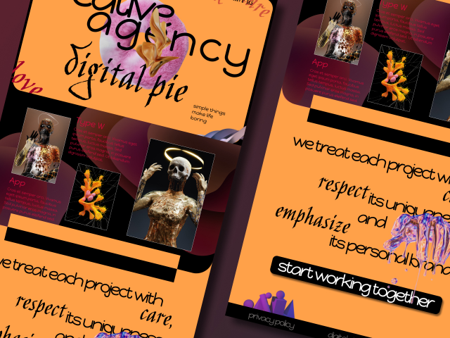 Landing for a design agency/ лендинг дизайн-агенства