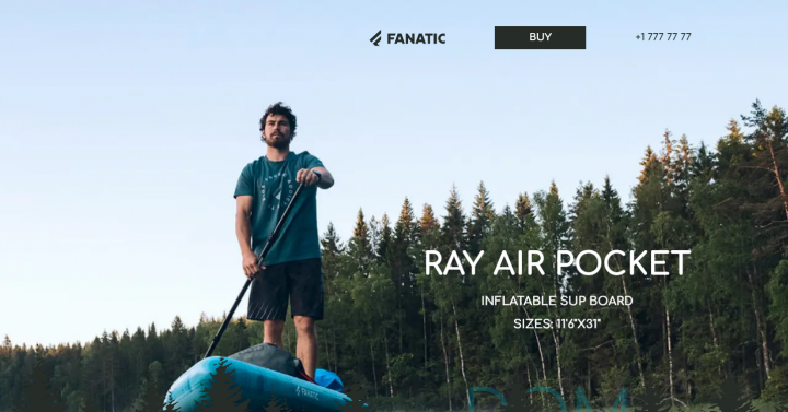 Лендинг SUP сёрфинга