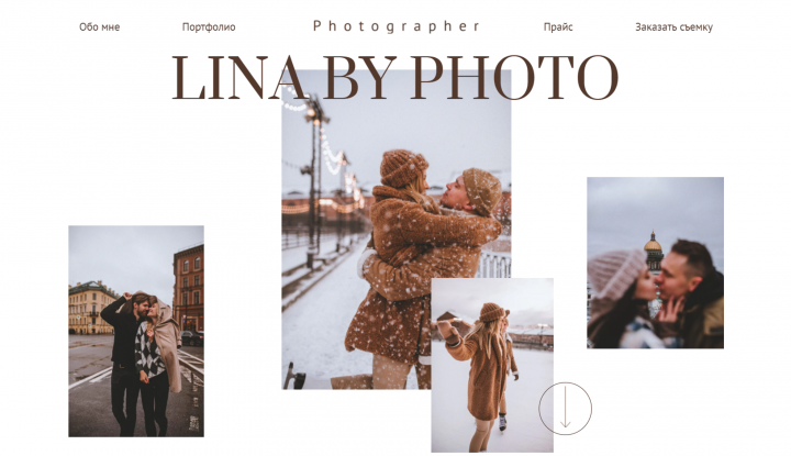 Сайт-портфолио для фотографа из Санкт-Петербурга