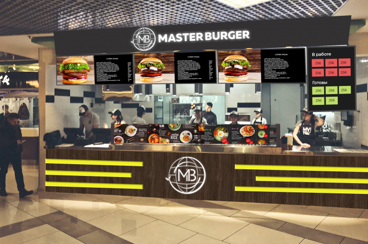 Наружная реклама для "Master burger"
