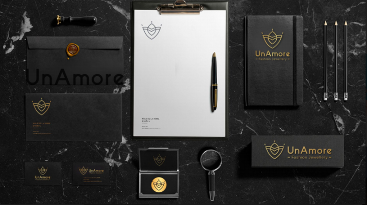 фирменный стиль для "UaAmore" fashion jewellery