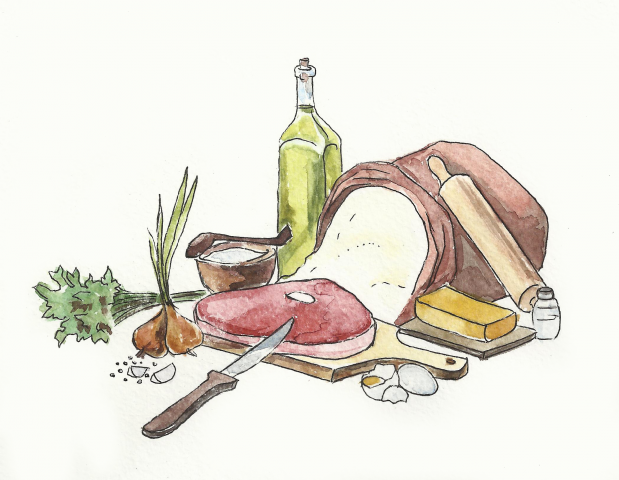 Иллюстрация для упаковки "Пельмешки"