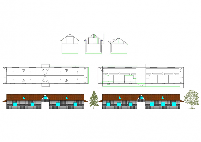 Проект дома с 3мя вар. мансарды