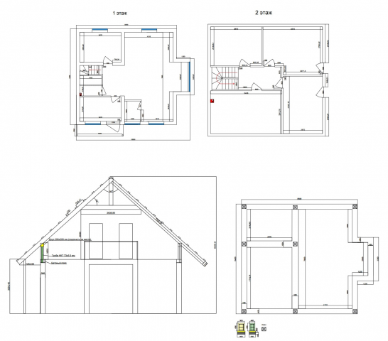 Проект 2х этажного дома