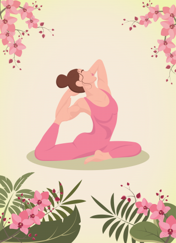 Иллюстрация для йога центра