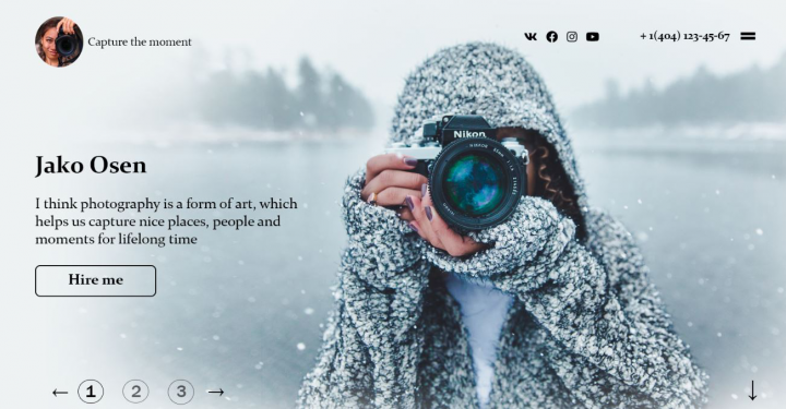 Landing Page для фотографа