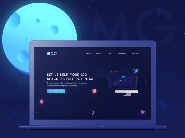 Moon Gang (landing page design)