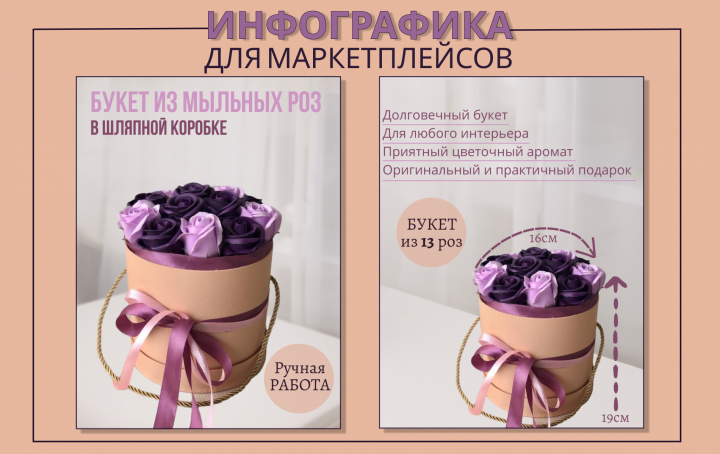 букет из мыльных роз