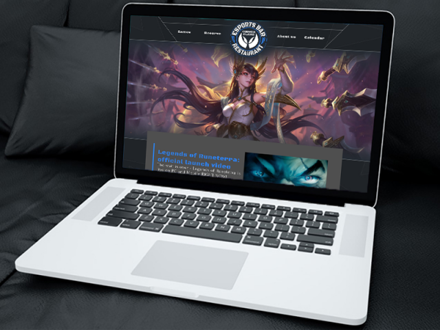 Сайт киберспортивного бара, учебная работа.