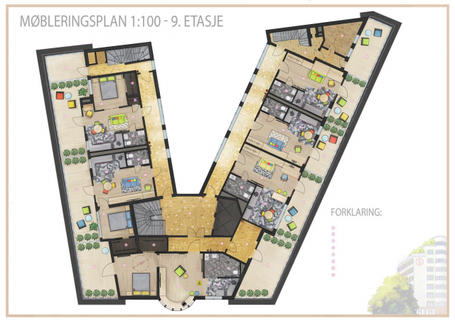 Проект реконструкции помещений - студенческое общежитие в Осло