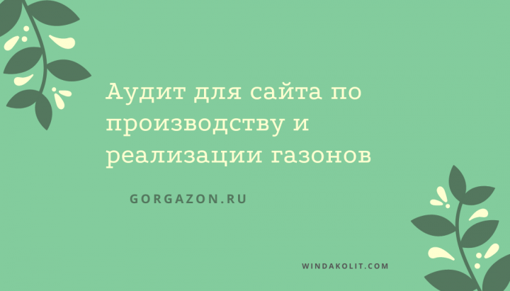 Кейс аудита для сайта по производству и реализации газонов