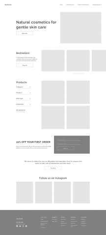 Прототип главной страницы интернет-магазина