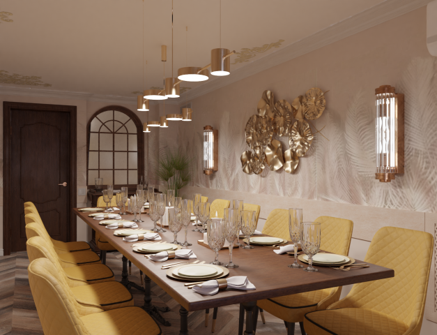 Интерьер зала кафе