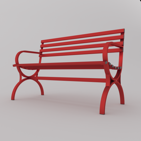 3D моделирование скамьи Ikea