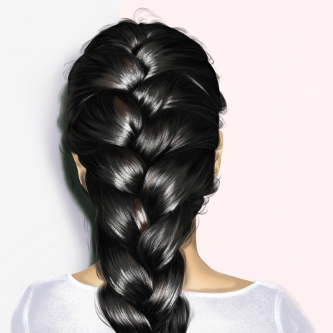 Арт - Идеальные нарисованные волосы, как настоящие !!!