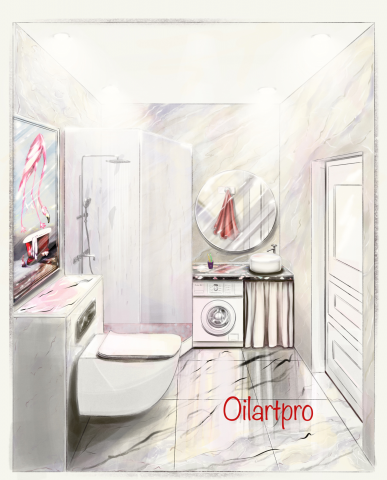 Ванна- душевая.