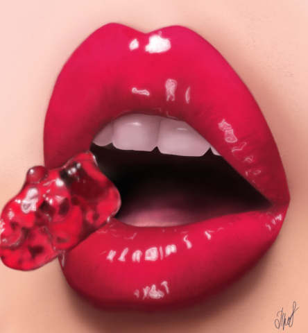 Яркие губы !