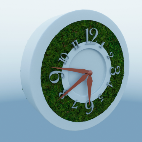 Часы с мохом