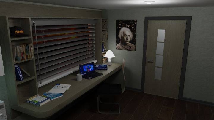 Student room interior