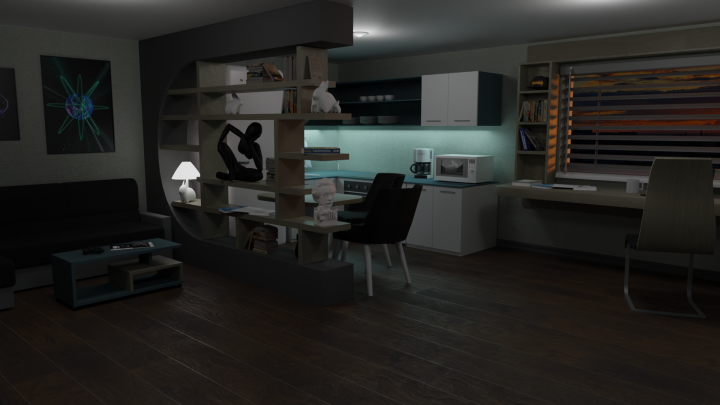 Student room interior