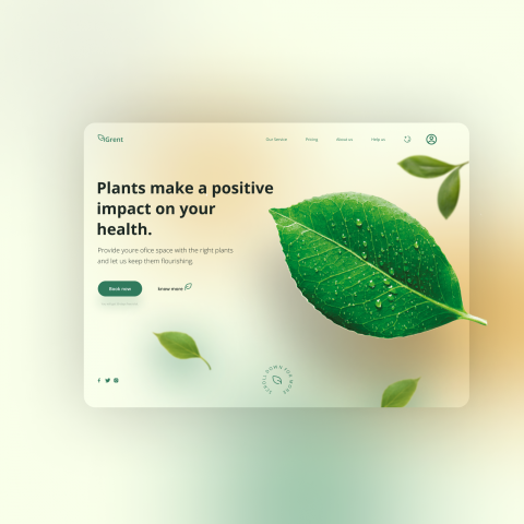 Одностроничник для компании по озеленению офисов