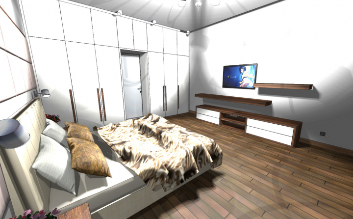 Проект в Про100 Спальня