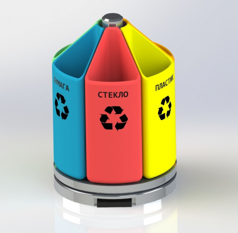 Дизайн урны для раздельного сбора мусора