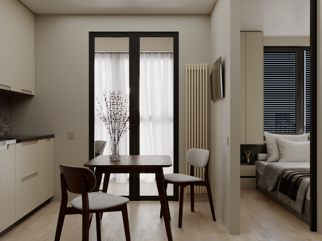 Studio apartment in Moscow