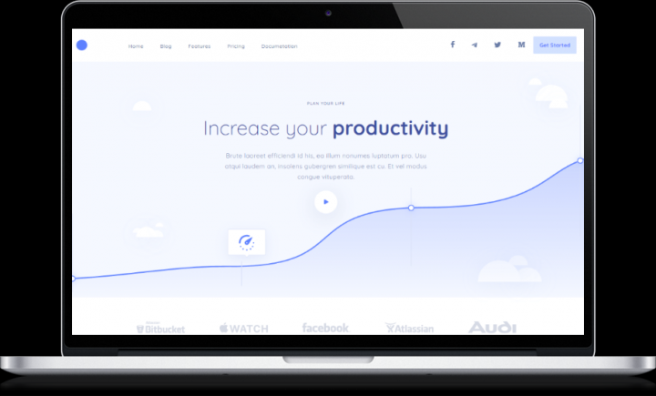 Лендинг о статистике компании