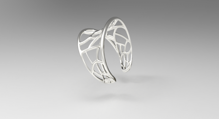 Silver voronoy handcuff
