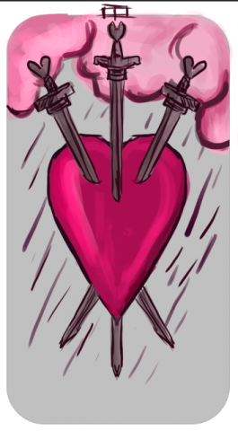 карта таро(три меча)