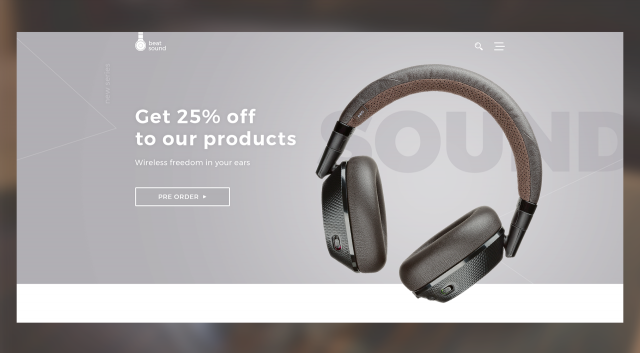 HEADPHONES – Landing Page по продаже наушников