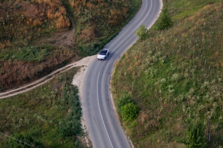 Аэровидеосъемка автомобиля