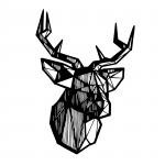 Голова оленя ч/б